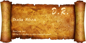 Duda Róza névjegykártya