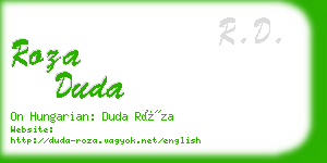 roza duda business card